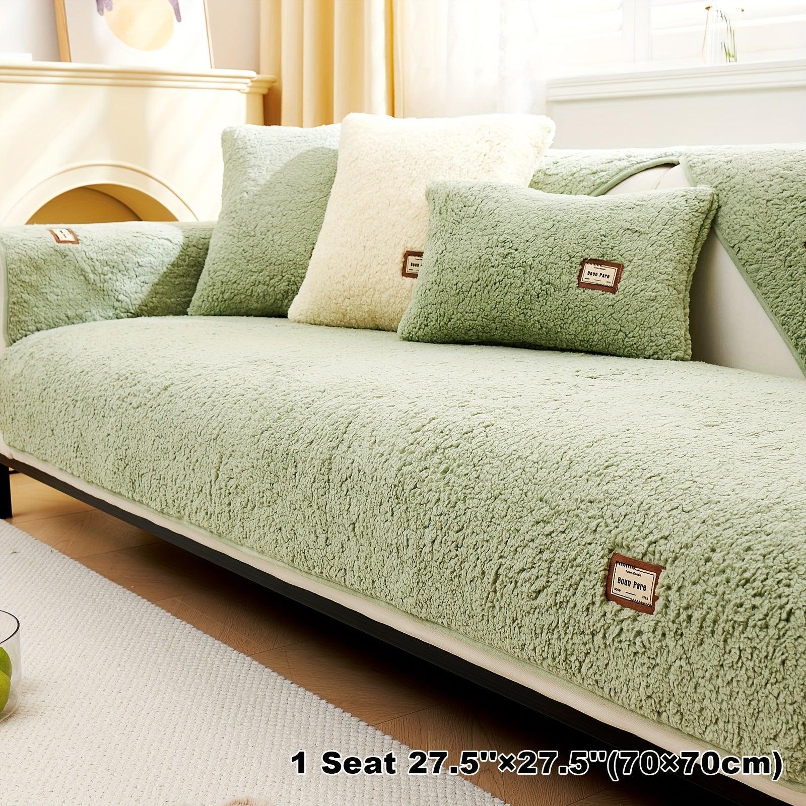 Durable 3 cushion couch cover | High-Quality Plush Sherpa Sofa Cover