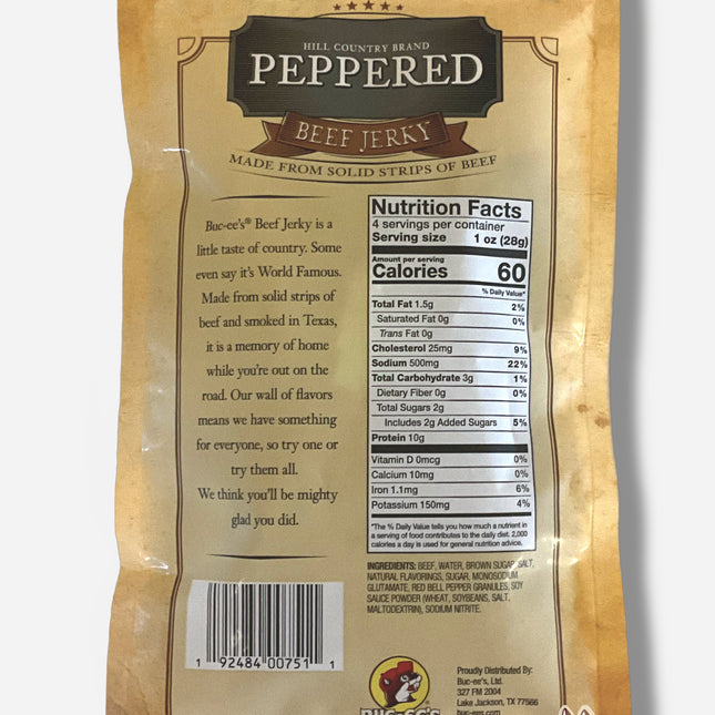 Buc-ee's Hill Country Brand Peppered Beef Jerky