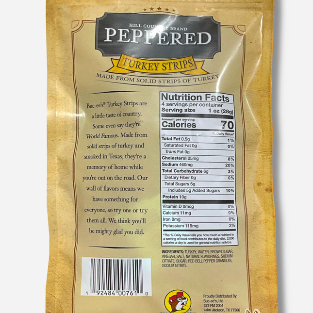 Buc-ee's Hill Country Brand Peppered Turkey Strips