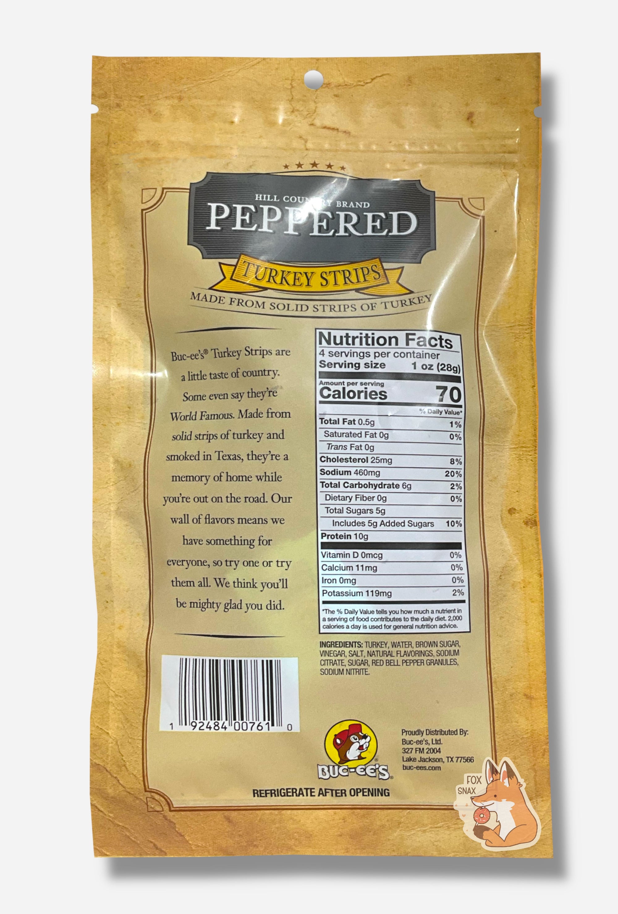 Buc-ee's Hill Country Brand Peppered Turkey Strips
