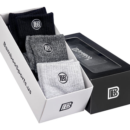 Premium Bamboo Rayon Quarter High Crew Socks