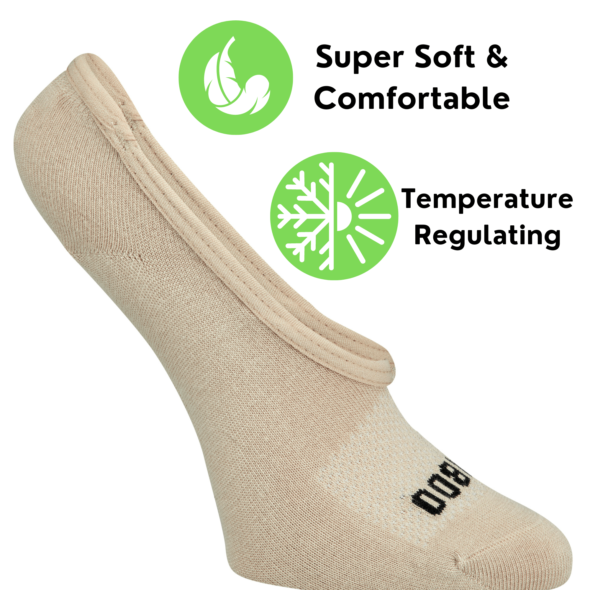 Bamboo Sports Super Low Cut No Show Bamboo Rayon Socks- Breathable, Moisture Wicking, Odor Eliminating, 4 Pair