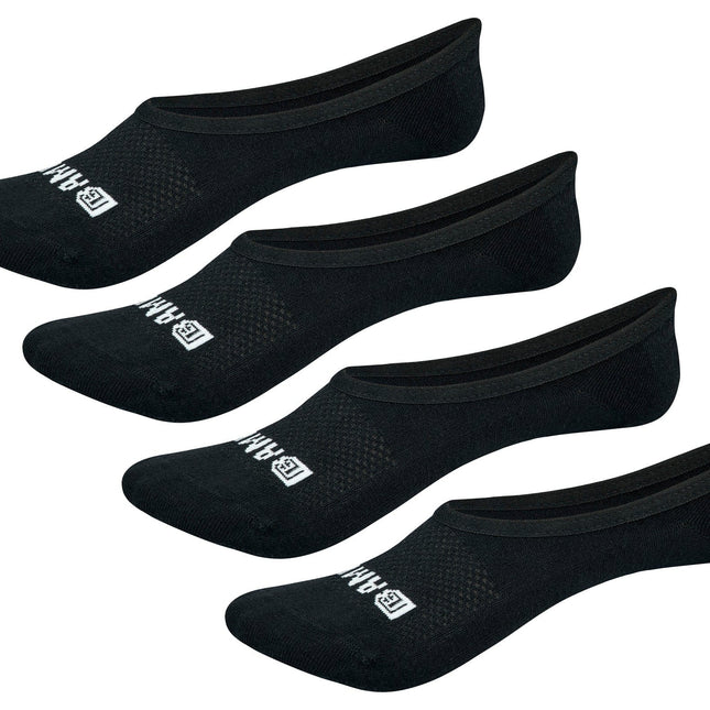 Bamboo Sports Super Low Cut No Show Bamboo Rayon Socks- Breathable, Moisture Wicking, Odor Eliminating, 4 Pair