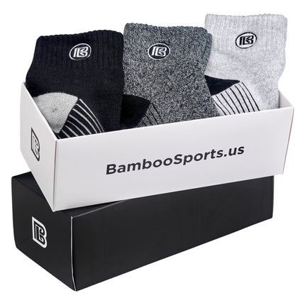 Premium Bamboo Rayon Quarter High Crew Socks