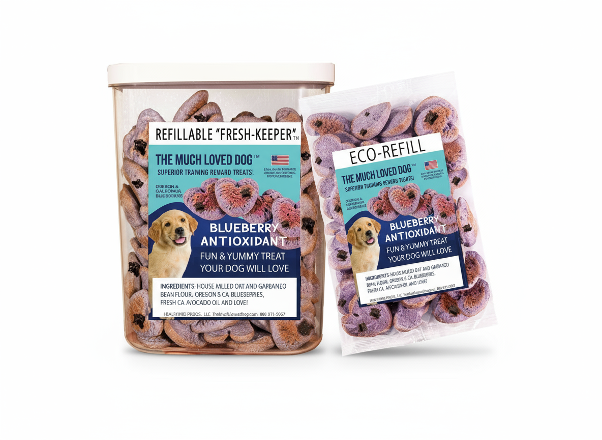 Much Loved Dog Training Treats - Blueberry Antioxidant 6 oz.