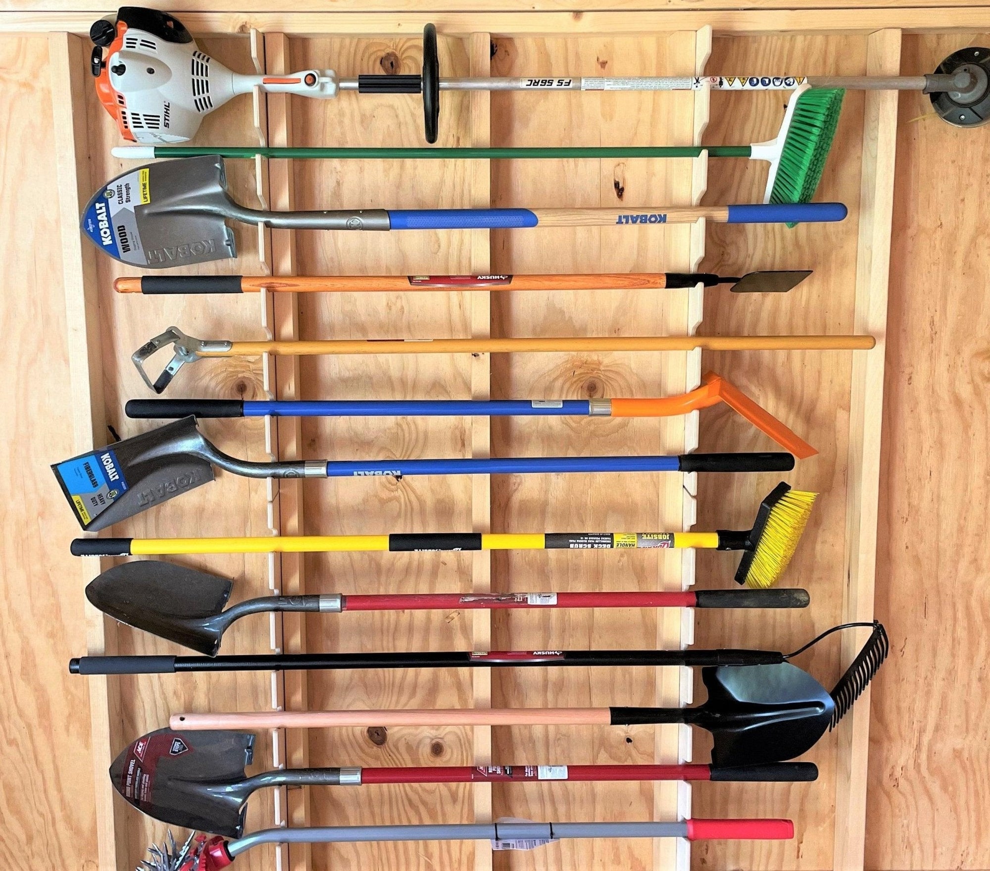 Garden Tool Organizer – Yard Tool Rack for Shed Storage