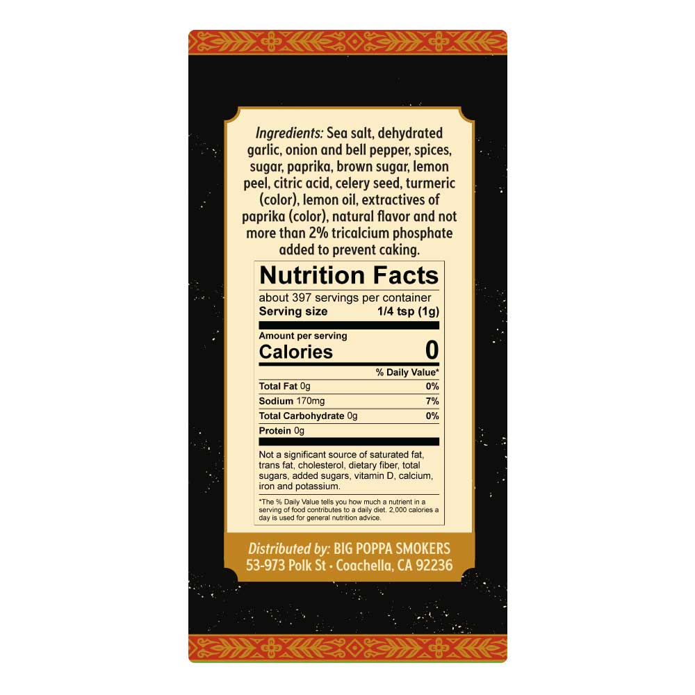 Big Poppa's Double Secret Seasoning - 14oz