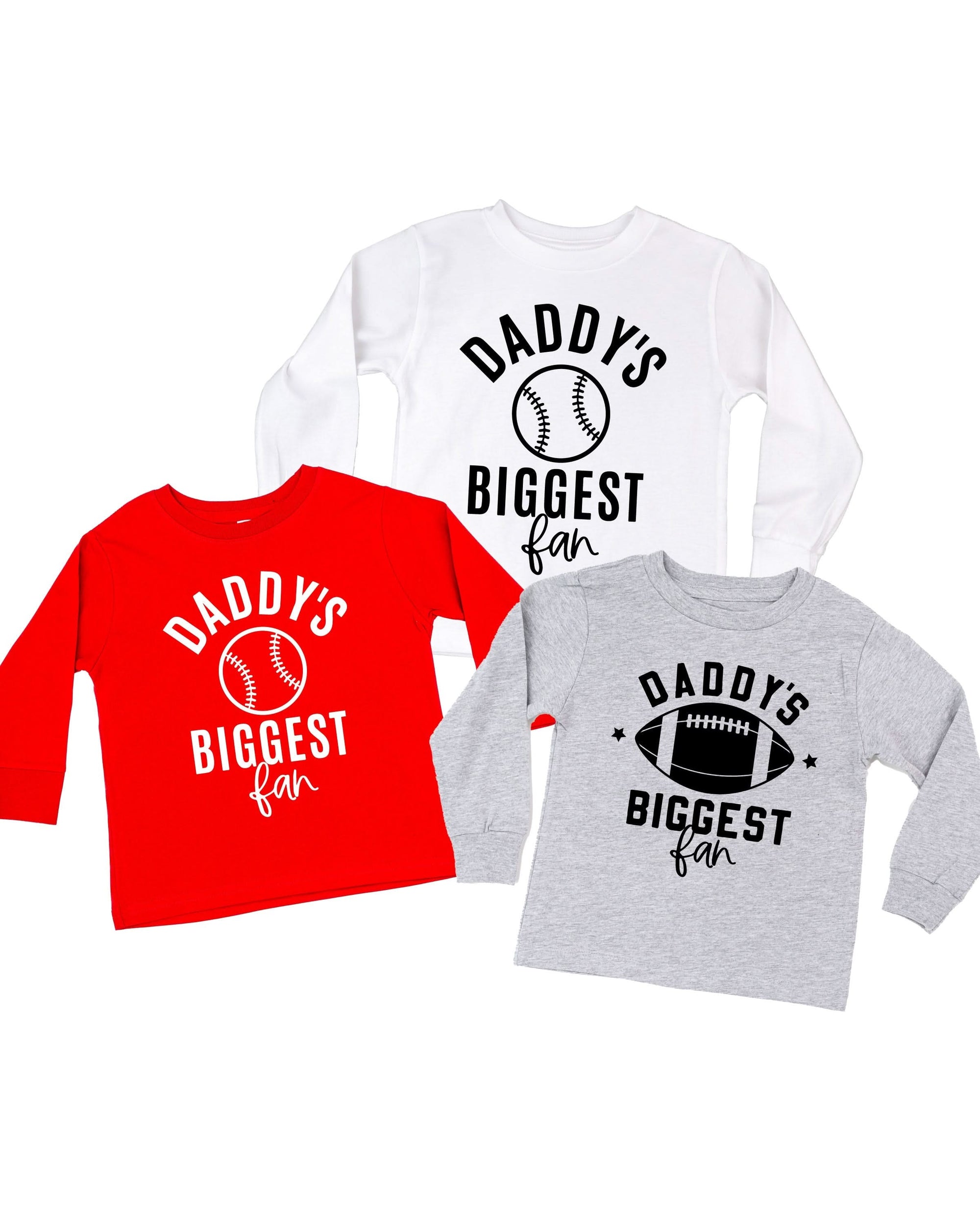 Daddy's Biggest Fan - (Choose your Sport) - Child Long Sleeve Tee