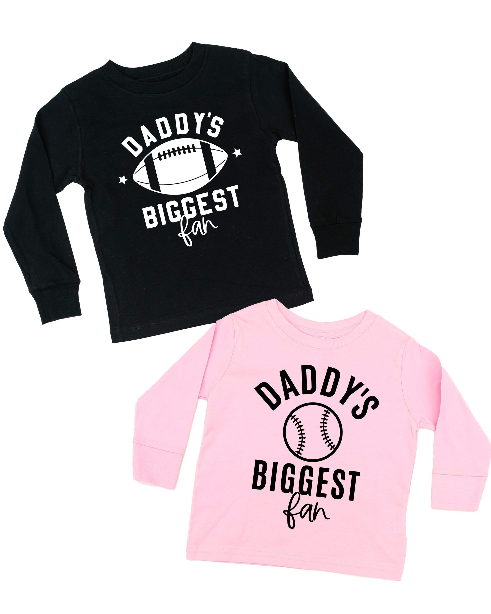 Daddy's Biggest Fan - (Choose your Sport) - Child Long Sleeve Tee