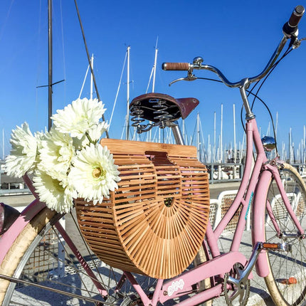 BIKE PRETTY®️ Half Circle Bamboo Bike Bag