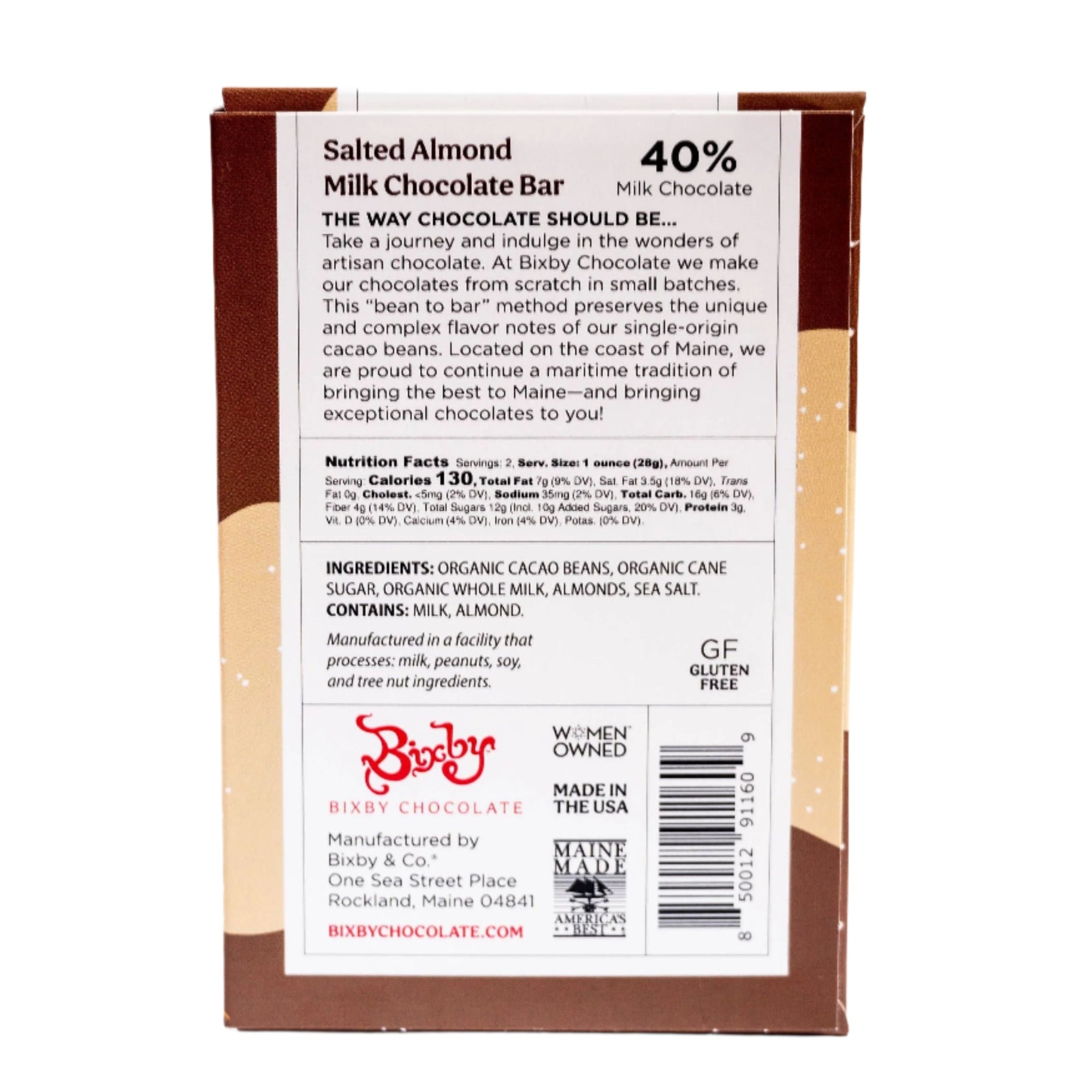 Milk Chocolate Salted Almond Chocolate Bar