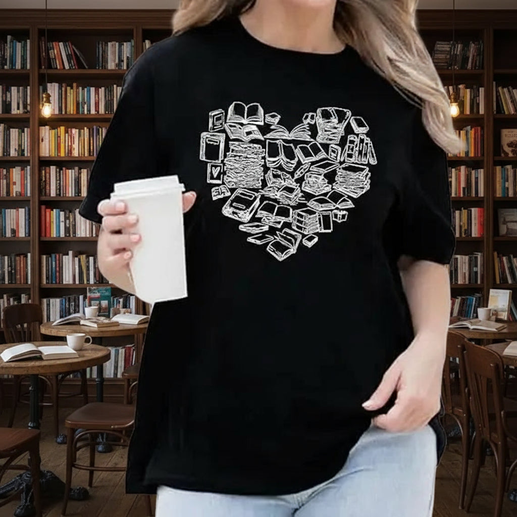 Cozy bookish tee (see bulk rate)