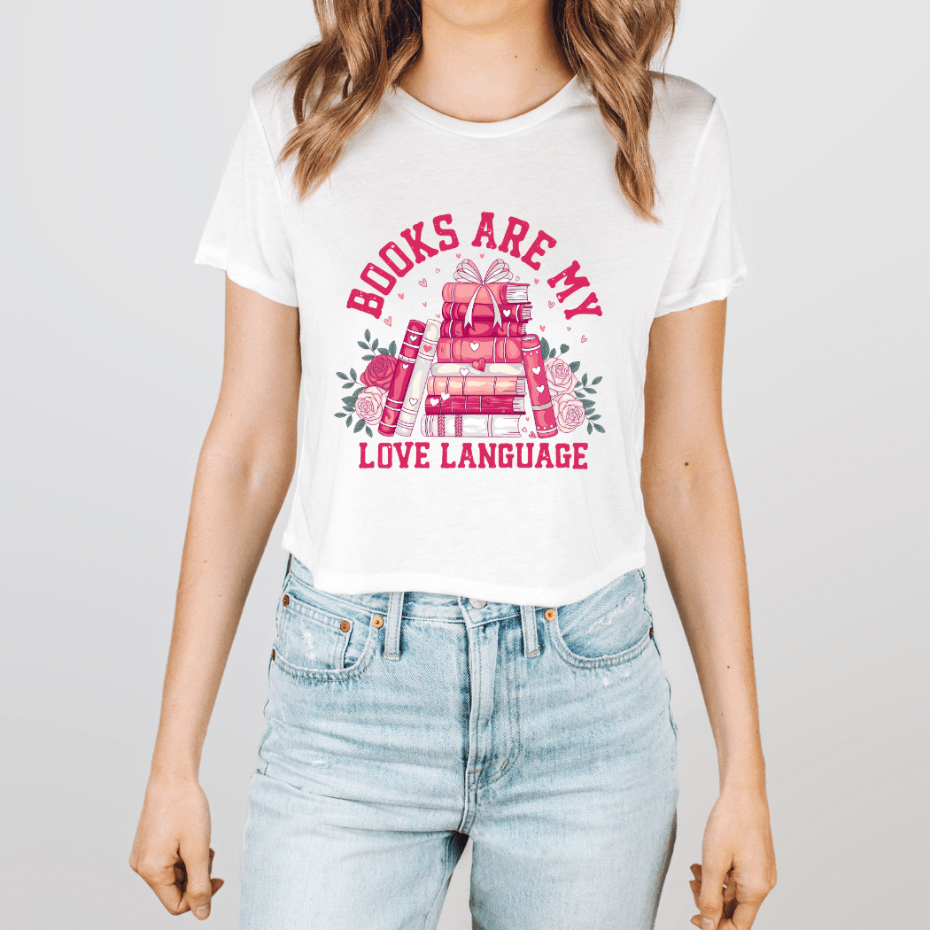 Books Are My Love Language Cropped T-Shirt
