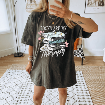 Books Are My Therapy T-Shirt
