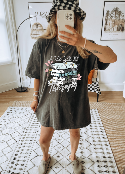 Books Are My Therapy T-Shirt