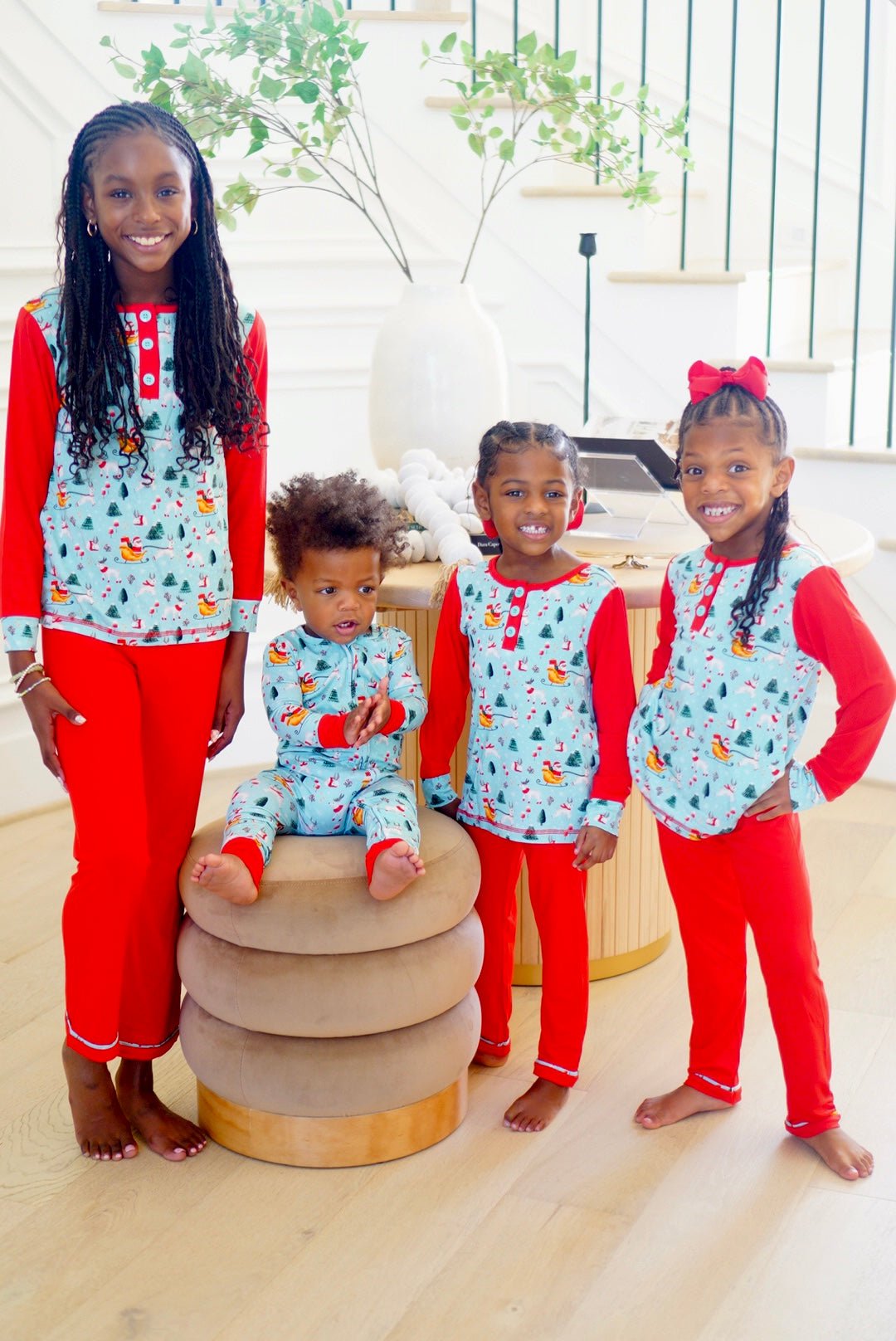 Boys Dark Santa Bamboo Holiday Pajamas