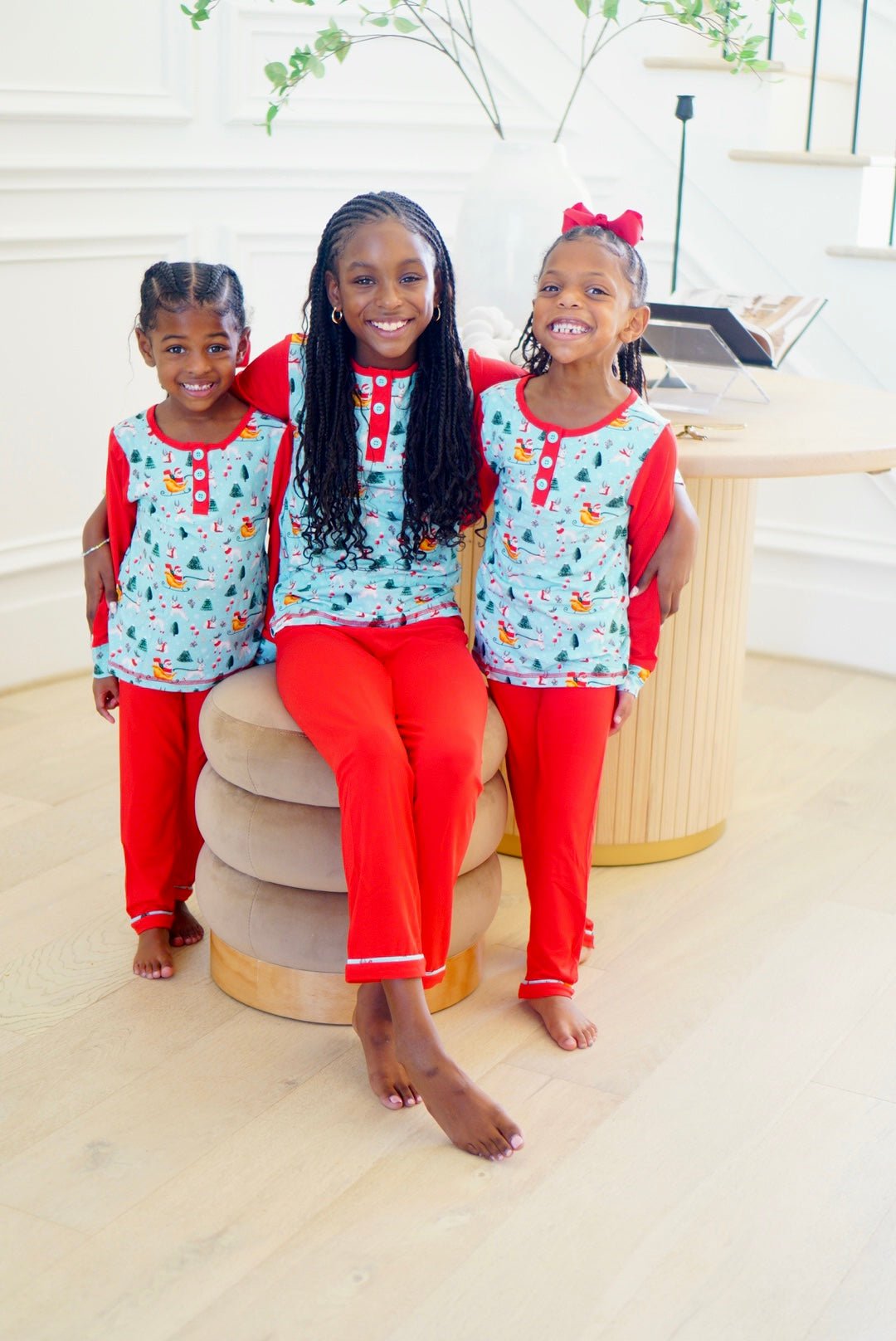 Boys Dark Santa Bamboo Holiday Pajamas