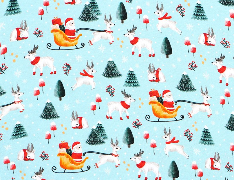 Boys Light Santa Bamboo Holiday Pajamas