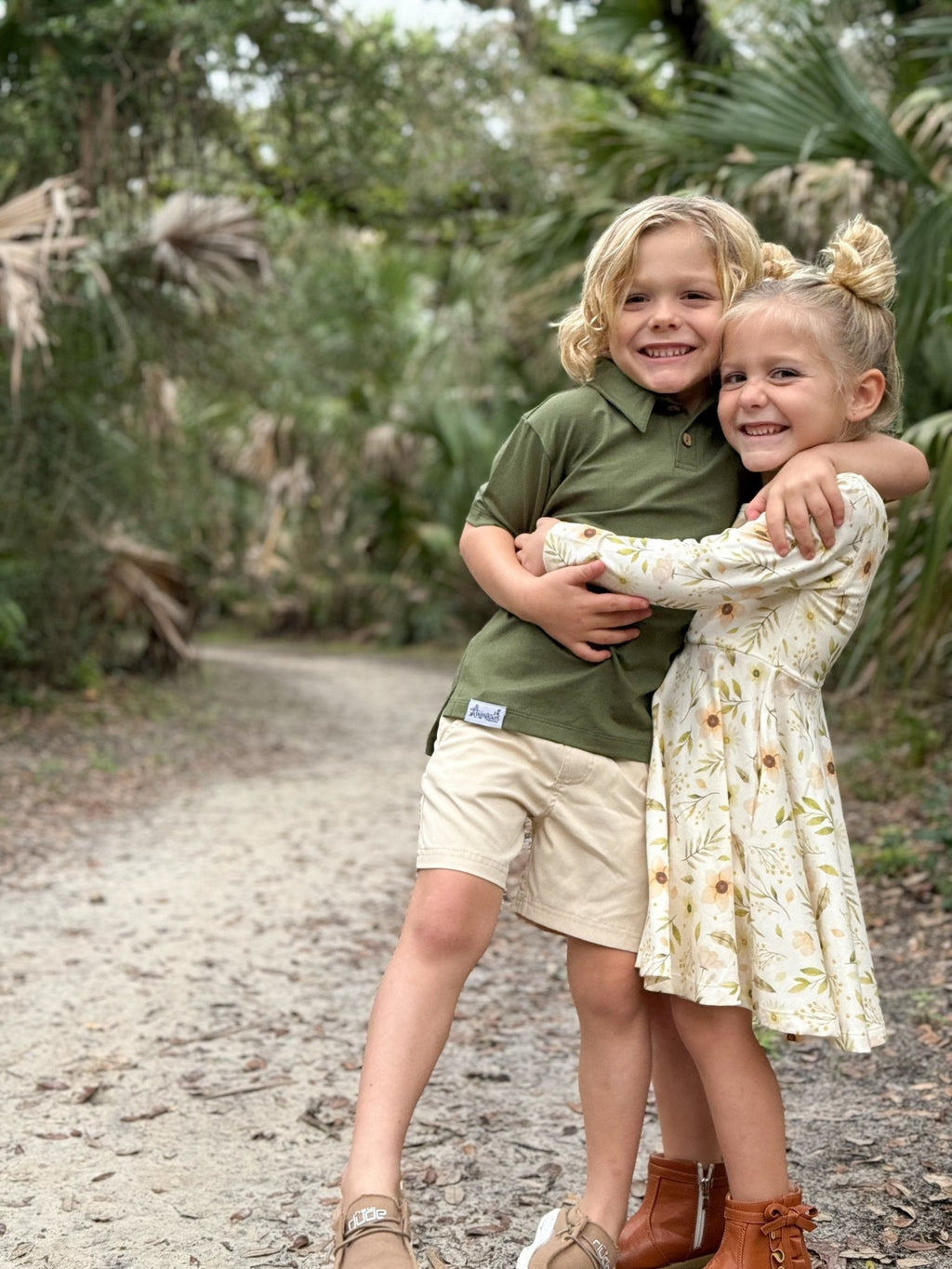 Boys Polo in Garden Green