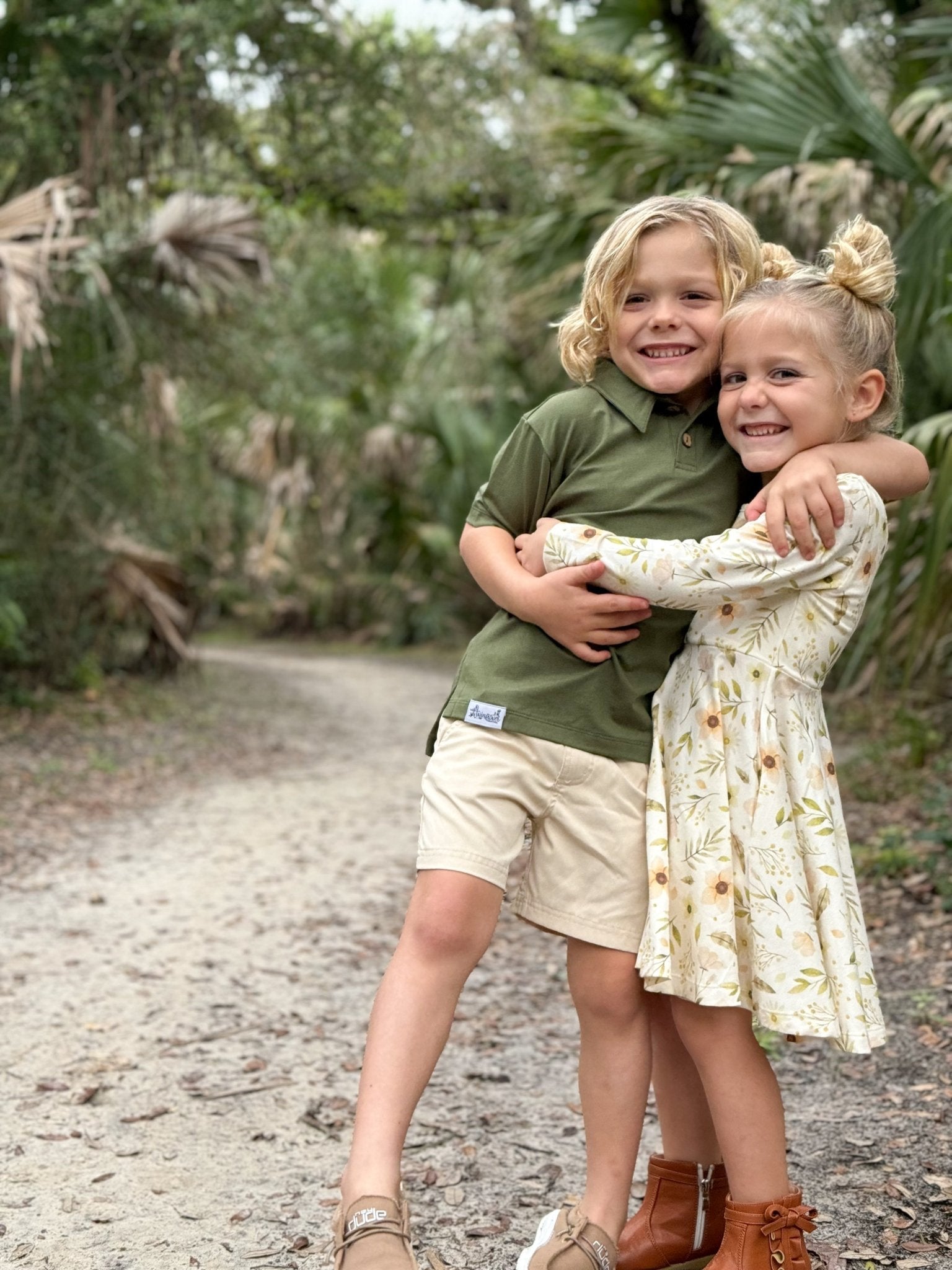 Boys Polo in Garden Green