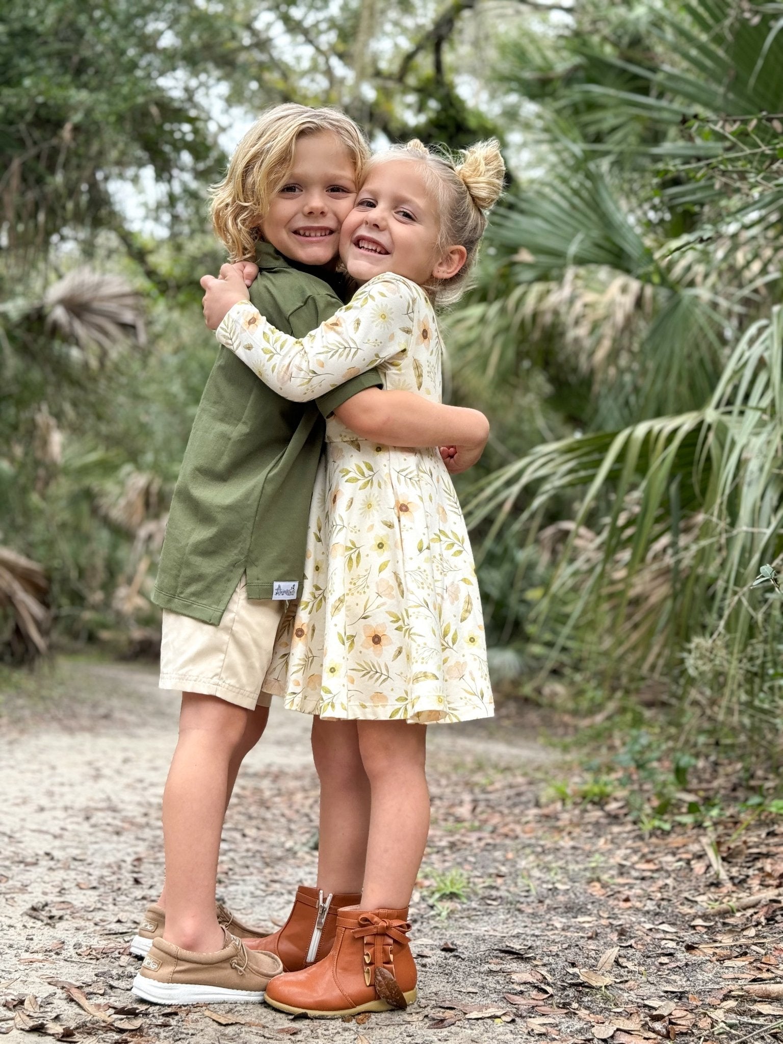 Boys Polo in Garden Green