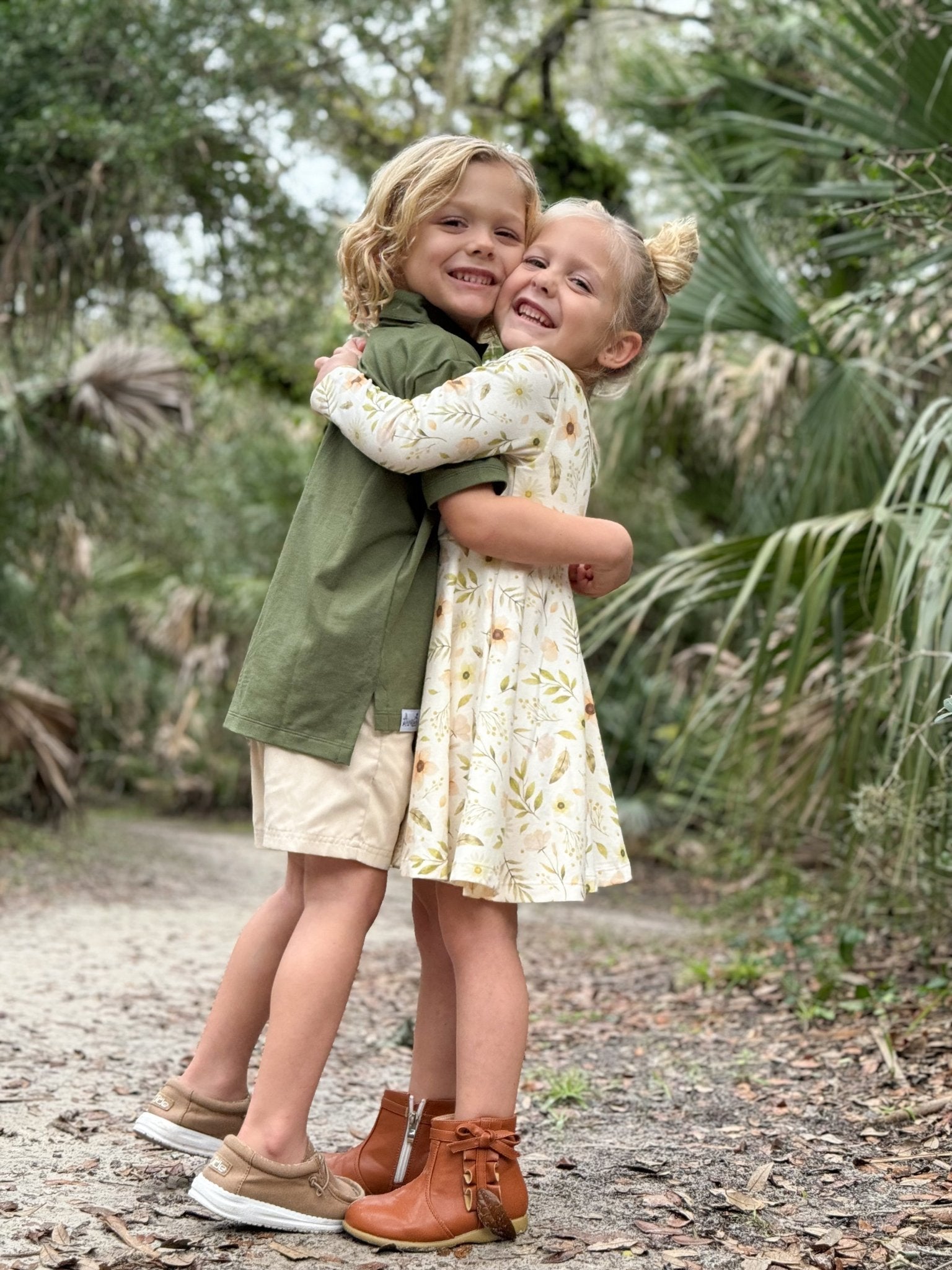 Boys Polo in Garden Green