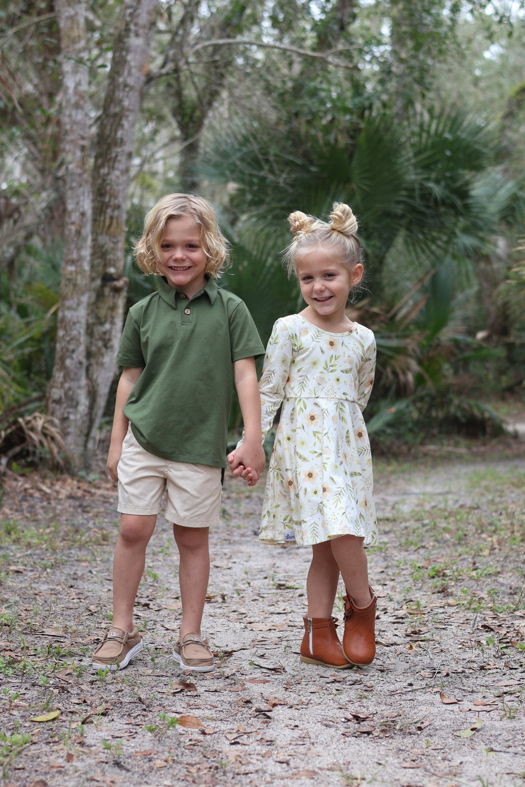 Boys Polo in Garden Green