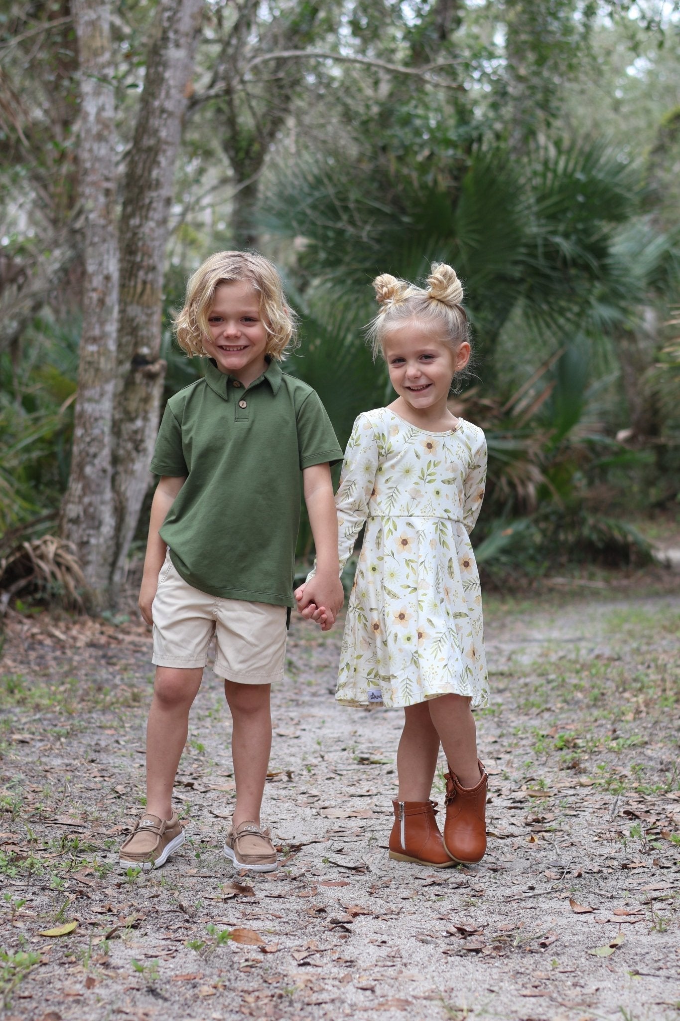 Boys Polo in Garden Green