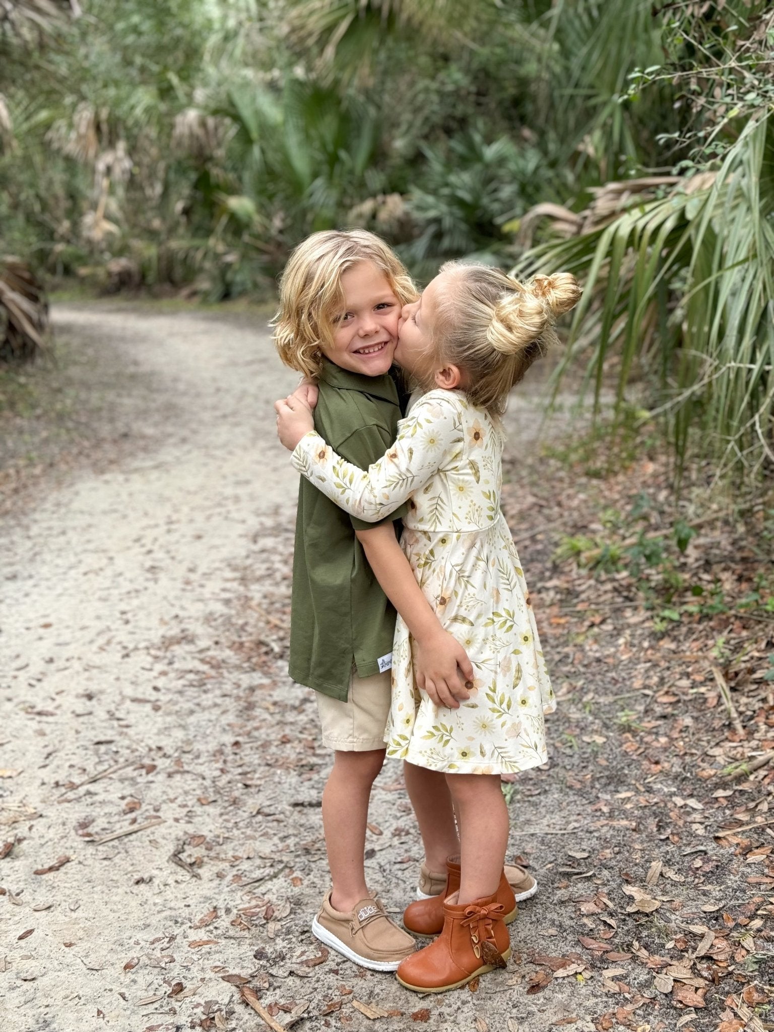 Boys Polo in Garden Green
