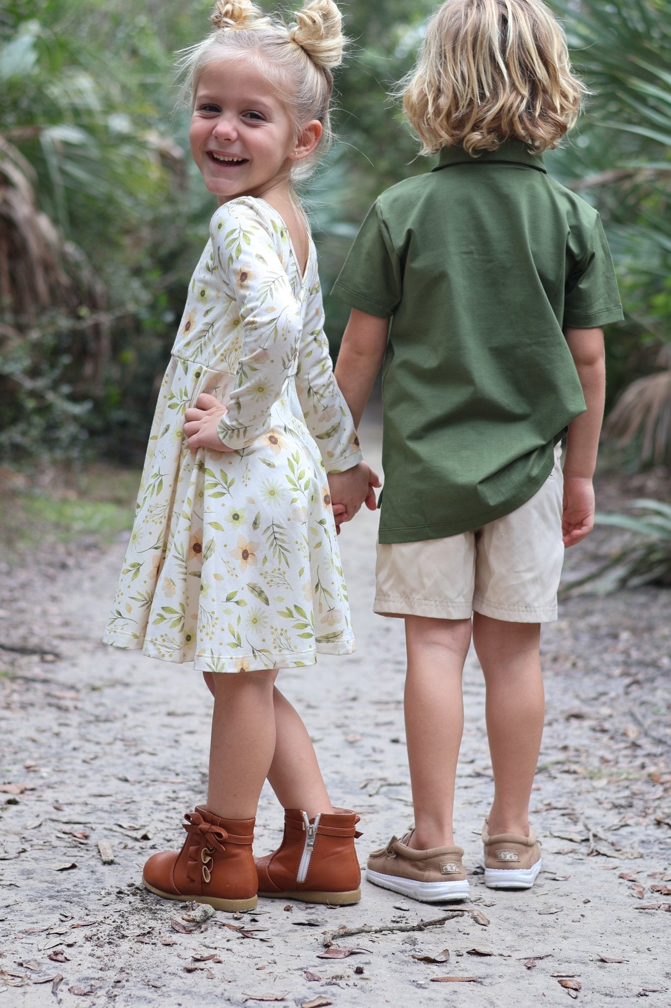 Boys Polo in Garden Green