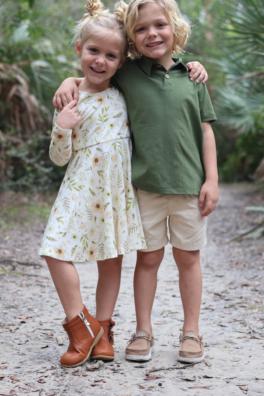 Boys Polo in Garden Green