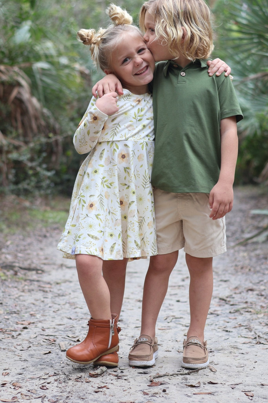 Boys Polo in Garden Green