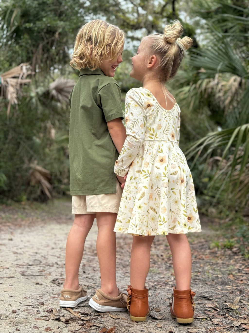 Boys Polo in Garden Green