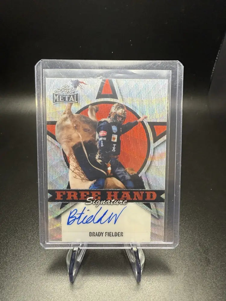 Brady Fielder 2024 Leaf Metal Free Hand Autograph 13/25 Texas Rattlers PBR