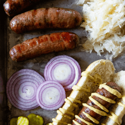KC Cattle Company Wagyu Bacon Cheeseburger Bratwurst