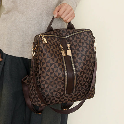 Geometric Pattern Backpack Bag