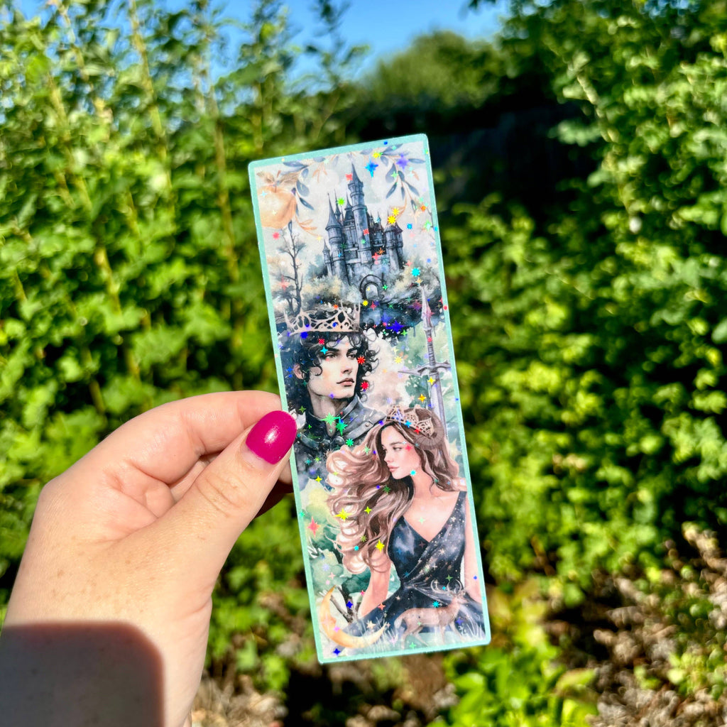 Awfullynerdy.co - Cruel Prince Watercolor Laminated Sparkle Bookmark