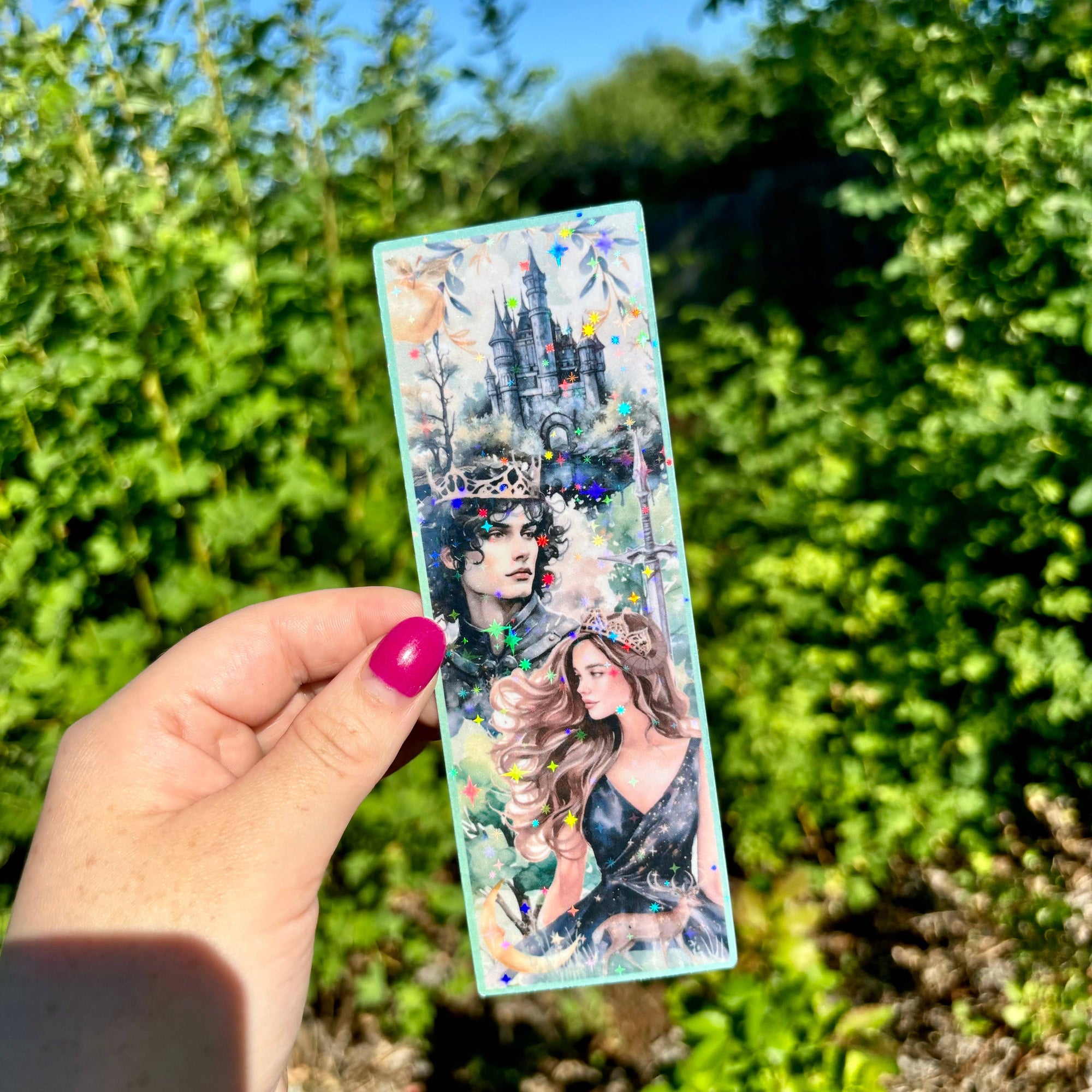 Awfullynerdy.co - Cruel Prince Watercolor Laminated Sparkle Bookmark
