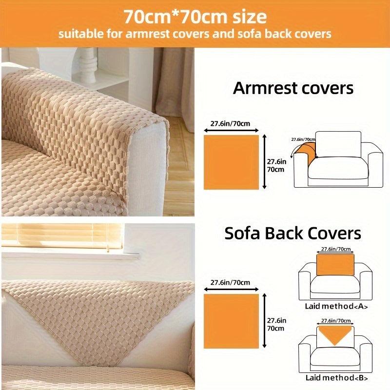 Plush Nordic Sofa Slipcover | non slip couch cover for dogs