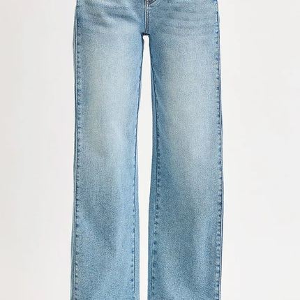 RISEN Mid Rise Wide Barrel Transferable Leg Snap Jeans