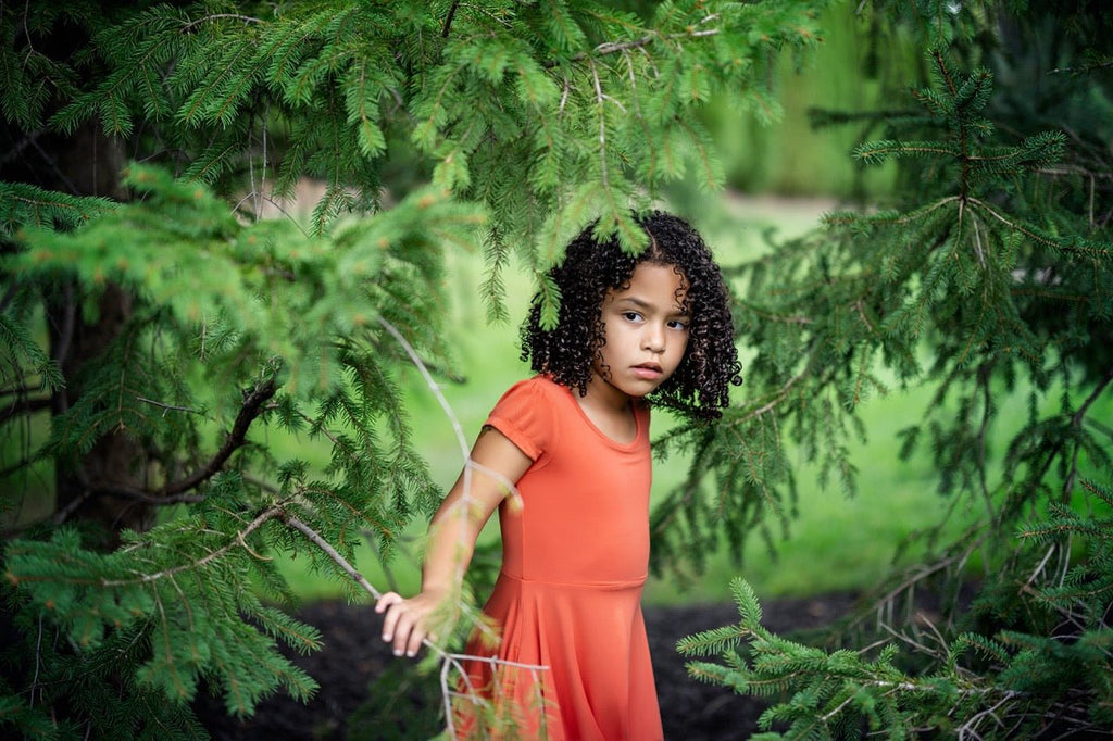 Cap Sleeve Twirl Dress in Pimenton