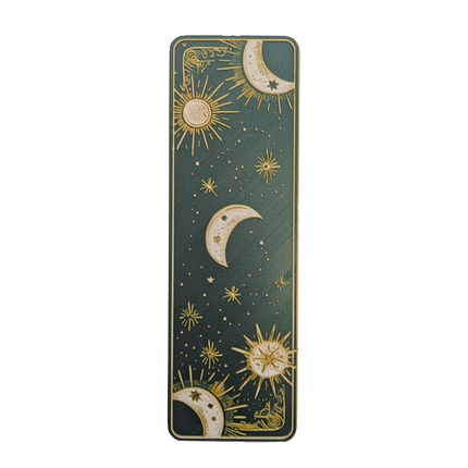 Celestial 3D Printed Moon & Sun Boho Bookmarks | Starry Night & Radiant Sun Designs | Handmade Bookmark Art