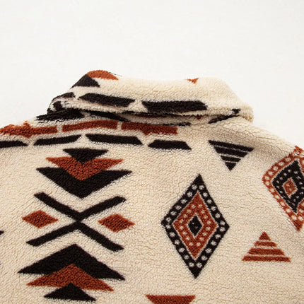 Western Aztec Half Zip Plush Sweatshirt