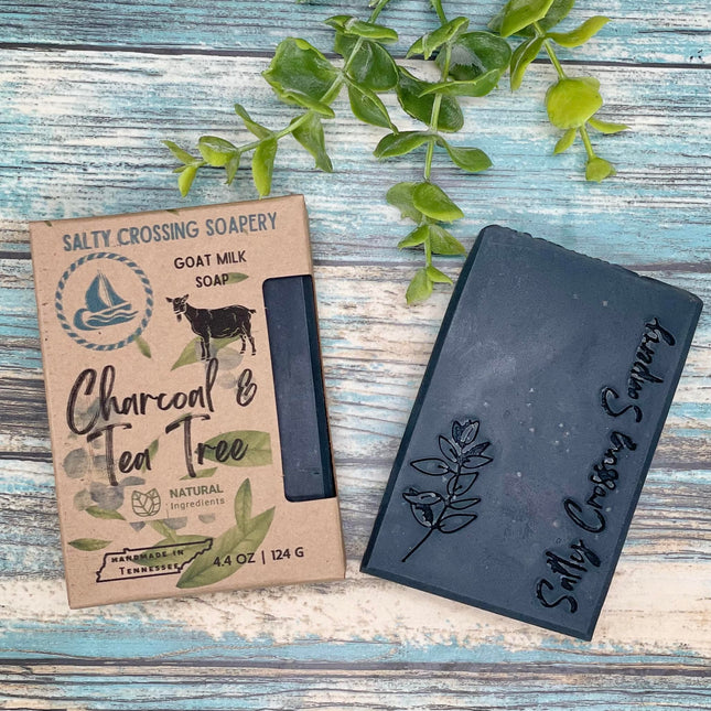 Charcoal & Tea Tree Soap Bar with Goat Milk