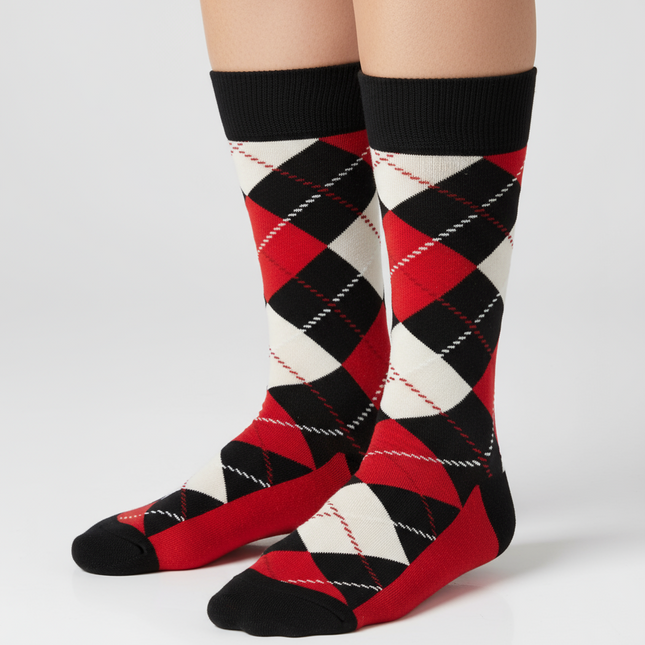 Cherry Snow Argyle