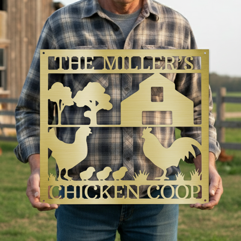 Chicken Coop Personalized Gifts - Custom Metal Sign