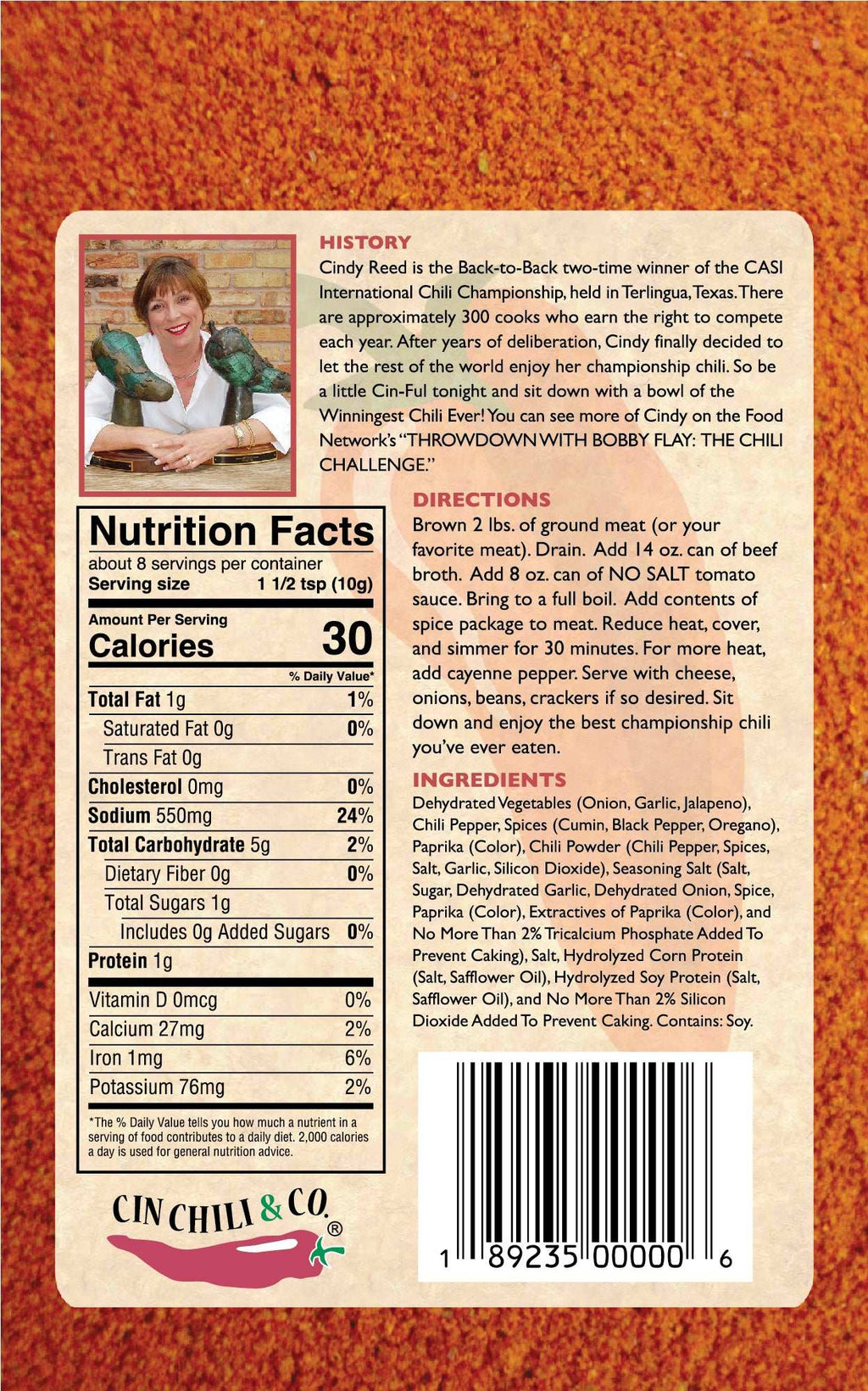 Cinderosa Ranch Cin Chili Gift Box - Pack of 6