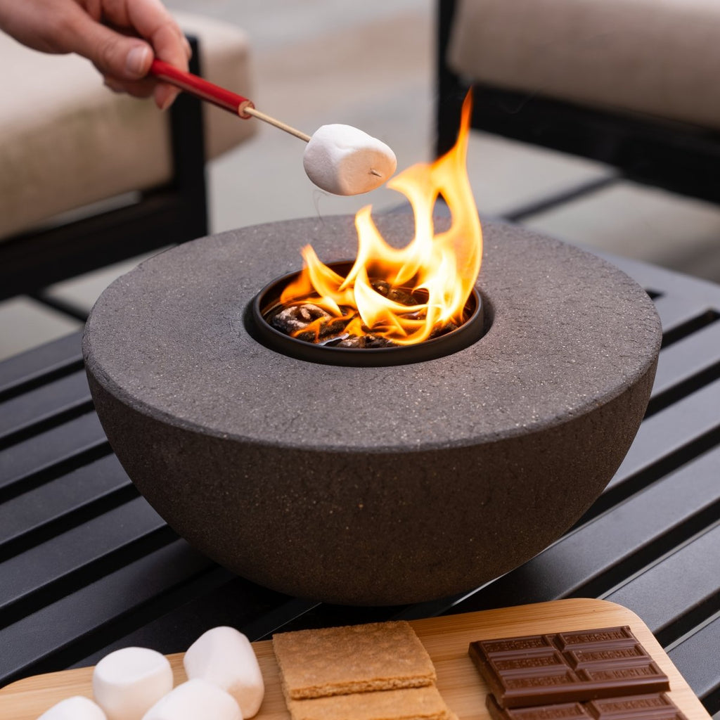 City Bonfires Concrete Semi-Round Fire Pit