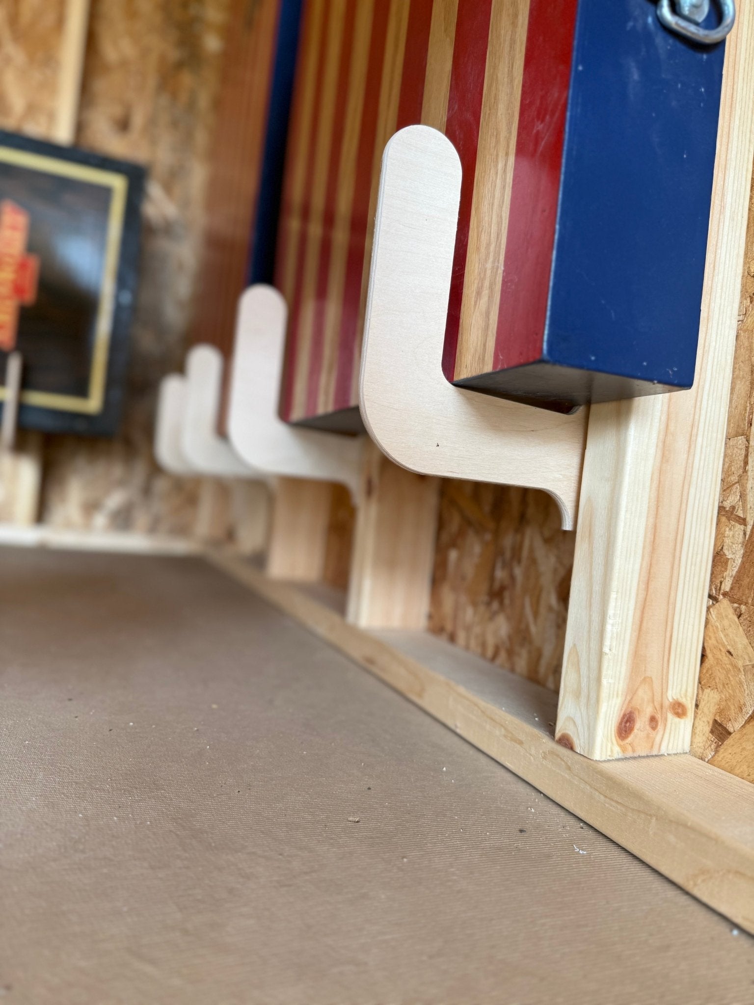 Cornhole Board Storage Rack – Shed Organizer & Tool Rack