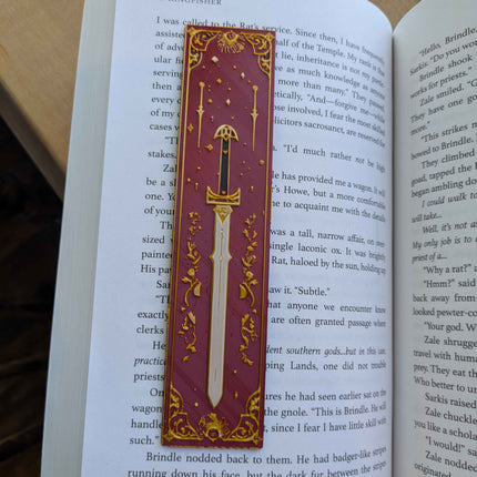 Set of 4 Celestial Gothic Sword Bookmarks – Handcrafted Fantasy Magic